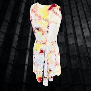 Anthropologie Hunter Bell New York Kukka Tea Abstract Dress Lined w/ Cut Out Bac